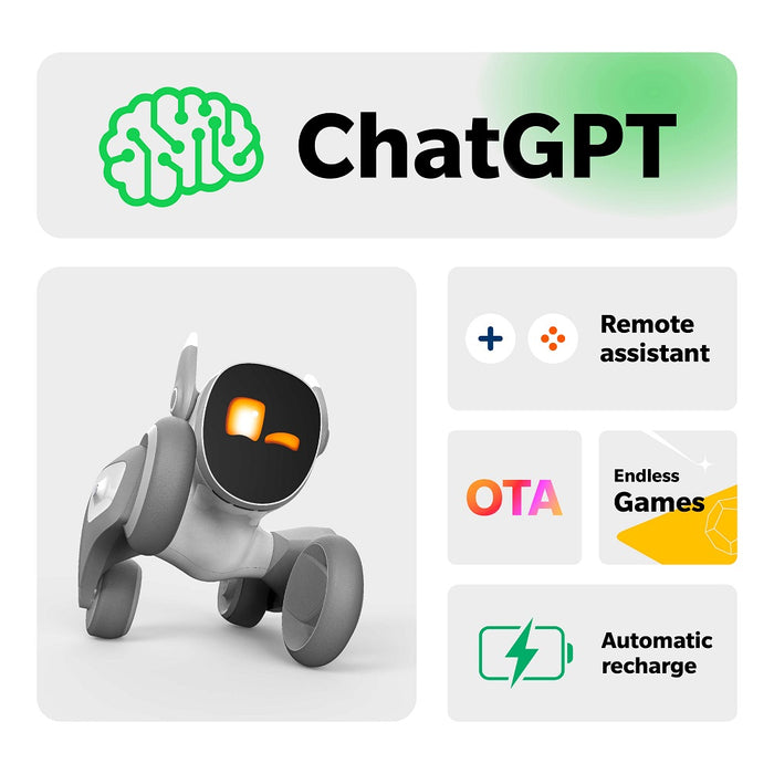 Loona Premium Smart Robot, AI PETBOT koos laadimisdokiga, KEYi Tech