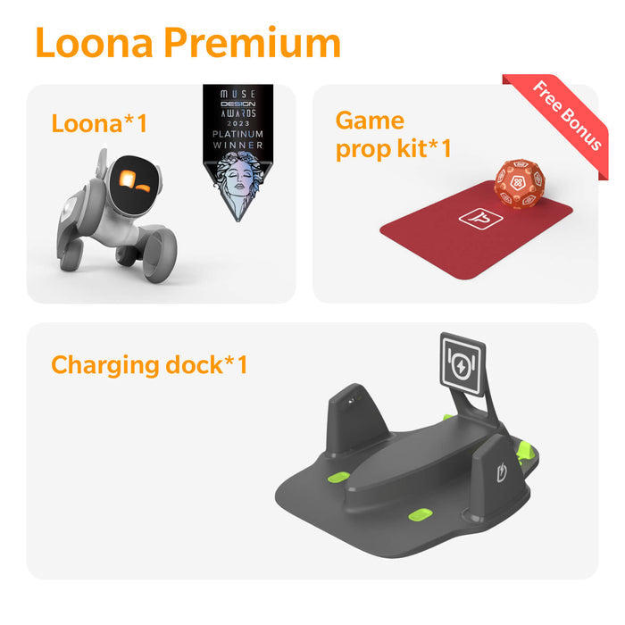 Loona Premium Smart Robot, AI PETBOT koos laadimisdokiga, KEYi Tech